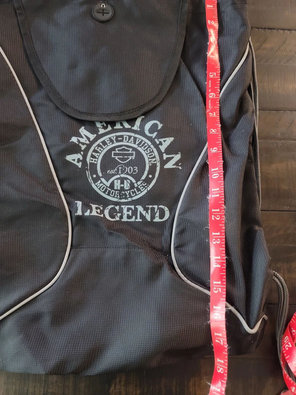 Harley-Davidson American Legend Black Drawstring Backpack